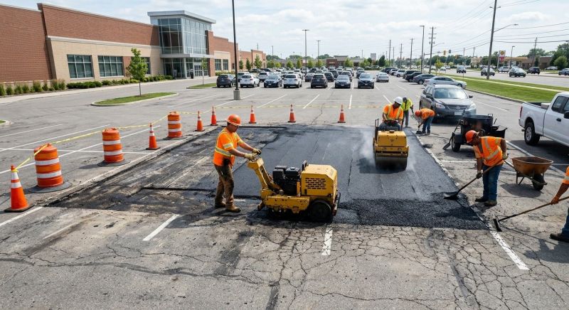 Asphalt Parking Lot Repair in Palm Springs, CA